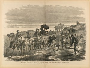 Maryland inváziója, 1864 - Early lovassága által a farmerektől elvett marhák és zsákmányok elűzése, a "Katona a polgárháborúban" című könyvből. alkotó: Edwin Forbes