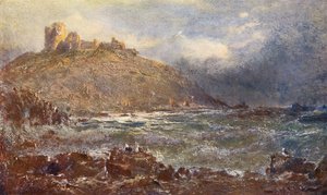 Criccieth kastély (színes litográfia)