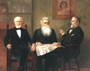 Charles Edwin Wilbour két unokatestvérrel (olaj, vászon)