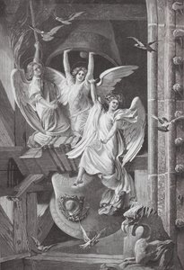 A karácsonyi harangok (színes litográfia) alkotó: Edwin Howland Blashfield