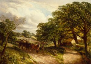 Carting Timber (olaj, vászon) alkotó: Edwin L. Meadows