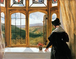 Abercorn hercegnője néz ki az ablakon alkotó: Edwin Landseer