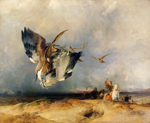 Hawking a régi időkben, 1831 körül (olaj, vászon) alkotó: Edwin Landseer