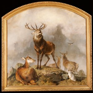 Jelenet Braemarban – Felvidéki szarvas alkotó: Edwin Landseer