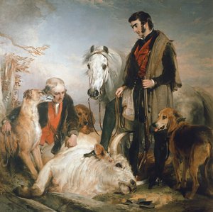Jelenet a Chillingham Parkban: Lord Ossulston portréja, 1833-36 körül alkotó: Edwin Landseer