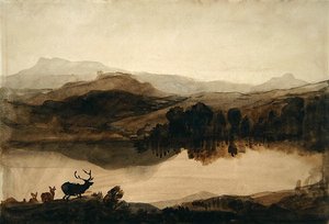 Vázlat a „Kihíváshoz” (papíron mosva) alkotó: Edwin Landseer