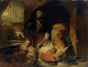The Savage, 1838 körül (olaj, vászon táblára rakva) alkotó: Edwin Landseer