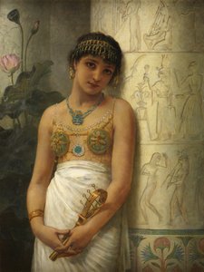 Egy egyiptomi lány szisztrummal, 1886