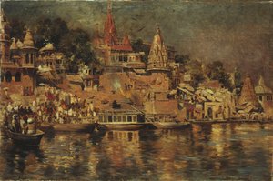 Kilátás a Ghatokra Benaresben, 1873 alkotó: Edwin Lord Weeks