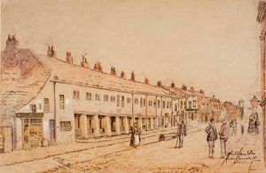 The Shambles, a Church Street felől, 1891-1917 körül (akvarell, papír) alkotó: Edwin Robert Beattie