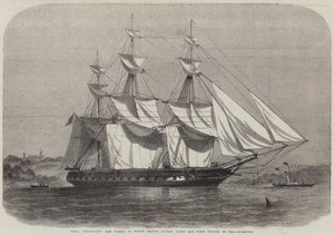 HMS Euryalus, az a hajó, amellyel Alfréd herceg megteszi első tengeri útját