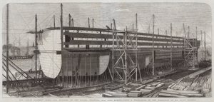 A Great Eastern Steam-Ship épülete a Stocks-on, Millwall, 22 500 tonna teher