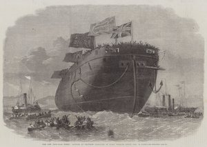 Az új vasköpenyes flotta, a HMS Fregate Royal Oak chathami kikötőjében, 50 fegyver