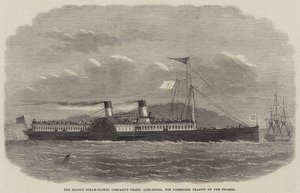 A Saloon Steam-Packet Company Alexandra hajója a Temze utasforgalmára alkotó: Edwin Weedon