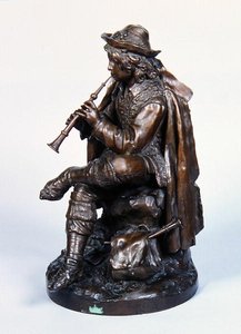 Kalapos fiú, 1870 körül (bronz) alkotó: Edwin Weissenfels
