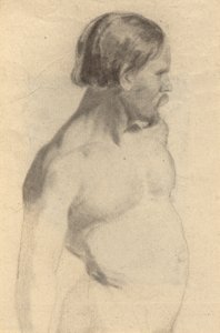 Férfi akt (recto); Boots, vázlat a Mayflower egyezményének aláírásához (verso)