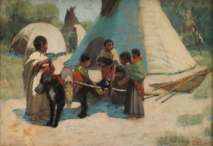Kutya Travois Blackfoot Camp, 19. század vége – 20. század eleje.