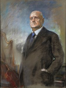 Jean (Johan) Sibelius (1865-1957) - Eero Jaernefelt (1863-1937). Pasztell kartonon Méret : 87x51 cm Magángyűjtemény