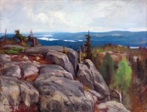 Táj (Maisema Koliból) - Paysage de Koli - par Eero (Erik) Jarnefelt (Jaernefelt) (1863-1937)