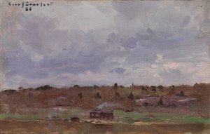 Tájképet tanyával alkotó: Eero Järnefelt