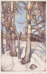 Fák télen alkotó: Eero Järnefelt