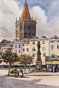A Rajna: Köln (színes litográfia)