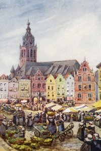 A Rajna: Nymegen (színes litográfia) alkotó: Effie Jardine