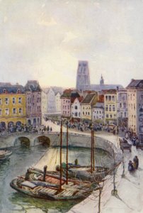 A Rajna: Rotterdam (színes litográfia) alkotó: Effie Jardine