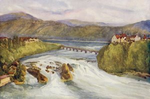 A Rajna: Schaffhausen (színes litográfia) alkotó: Effie Jardine