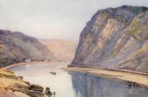 A Rajna: Lorelei (színes litográfia)