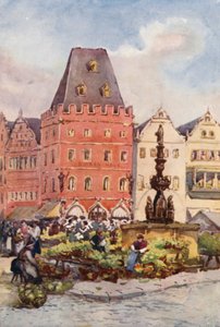 A Rajna: Trier, Treves (színes litográfia).