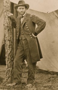 U.S. Grant tábornok a Cold Harbor-i főhadiszállásán, 1863 (fotó)