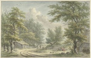 Tájkép közelében Eext, Drenthe