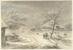 Téli kilátás Exlooban, Drenthe-ben