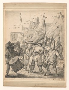 Dieren szatíra alkotó: Egbert van Heemskerck (II) (signed by artist)