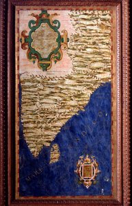 India térképét Egnazio Danti (1536-1586) matematikus, kozmográfus és olasz építész készítette. 1567 körül. Firenze, Palazzo Vecchio, Sala del Mappamondo