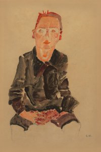 2022 NYR 20682 0724 000(egon schiele ülő bub, összekulcsolt kézzel portré tanulmány dr oska011034) alkotó: Egon Schiele