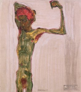 Anarchista, 1909-1910 körül alkotó: Egon Schiele
