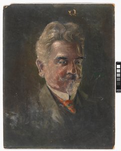 Leopold Czihaczek háromnegyed profilból készült portréja alkotó: Egon Schiele