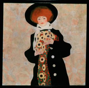 Bildnis einer Frau mit schwarzem Hut [Portrait of a ... alkotó: Egon Schiele