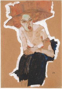 A gúnyolódó nő alkotó: Egon Schiele