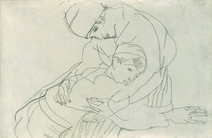 Ölelés, 1914 alkotó: Egon Schiele