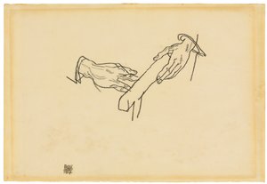 Handstudy, Dr. Viktor Ritter von Bauer, 1917 alkotó: Egon Schiele