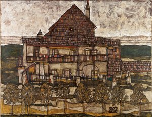 Ház zsindelytetővel (Régi ház II) alkotó: Egon Schiele