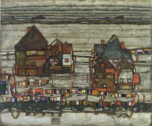 Házak mosókötélekkel, 1914 alkotó: Egon Schiele