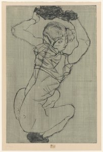 Guggoló nő alkotó: Egon Schiele