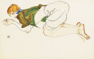 Térdelő nő, 1912 alkotó: Egon Schiele