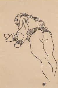 Lefekvés; Liegende, 1918 alkotó: Egon Schiele