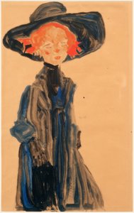 Lány kékben alkotó: Egon Schiele