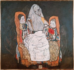 Anya két gyermekével, III alkotó: Egon Schiele